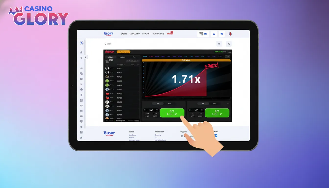 glory casino aviator real money